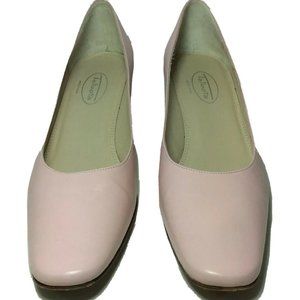 TALBOTS Womens Light Pink Leather Heels Shoes 7 N